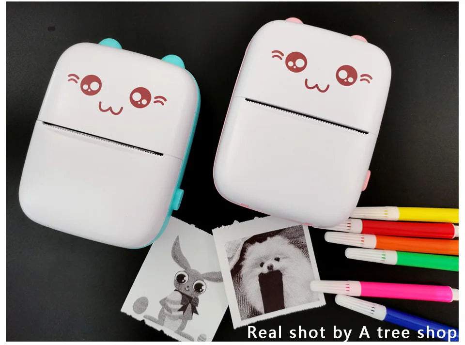 C9 mini HD printer portable sticker label Printer Bluetooth pocket thermal printer with paper for student note inkless printing