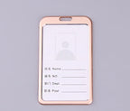 Office Metal Work Identity Badge ID Card Holder Aluminium Alloy Employee Name Cover Business Case Credit Card Holder Wallet