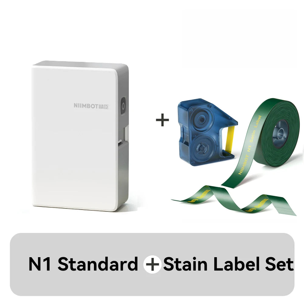 Niimbot N1/B18 Thermal Transfer Label Sticker Printer Mini Label Maker With Ribbon PET Papers For Jewelry Store Cable Cosmetics