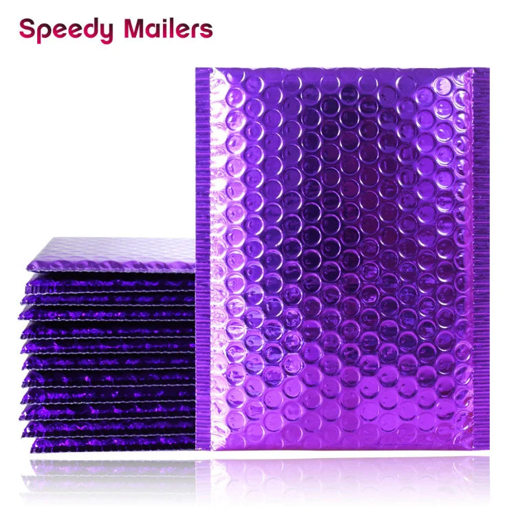 30pcs/lot Rose Gold/Silver/Purple/Blue Packaging Shipping Bubble Mailer Plastic Padded Envelopes Gift Bag Mailing Envelope Bag