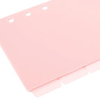 A6 Index Dividers For Binder Notepad Page Separator Sheet Organizers Tabs Plastic Divider Notebook Supplies Binder Index