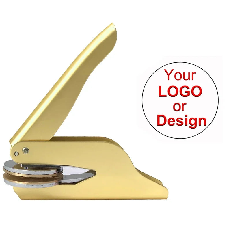 Embosser Stamp Customized Private Logo Customization Library Book Invitation Wedding Embossing Stamp Company Paper Leather Seals