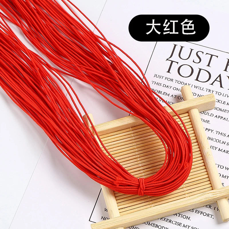1.5mm Colorful High-Elastic Round Elastic Cord Rope Rubber Band Elastic Spandex Band Trim DIY Sewing Accessories