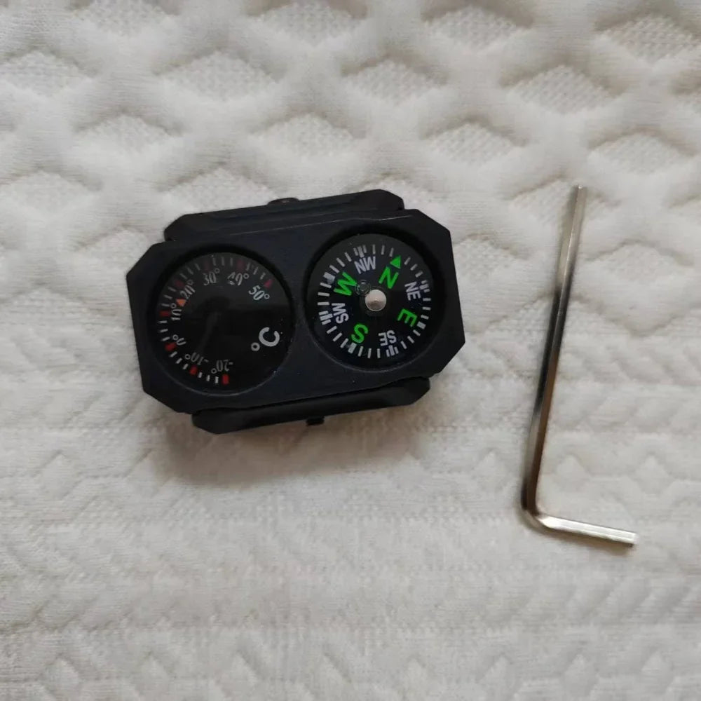 3/5Pcs RCompass Thermometer Combo 2 in 1 Tactical Airsoft AR15 M4 M16 Compact Navigation Thermometer for 20mm Rail Gun Accessory