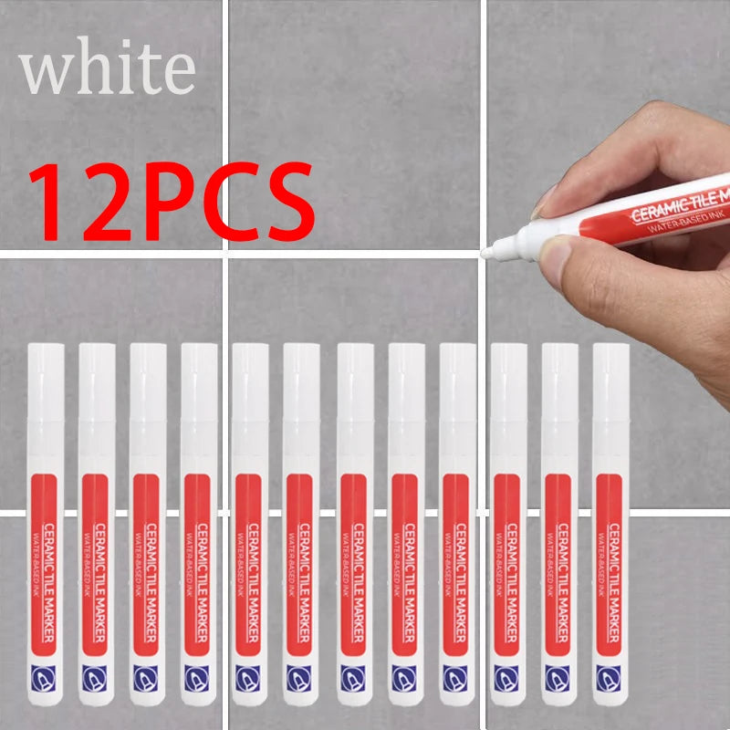 3PCS Tile Marker Tile Grout Repair Tile Grout RepairTiles Marker Joint Feeding Pen Tiles Paint Pen Erasable Whiteboard Marker