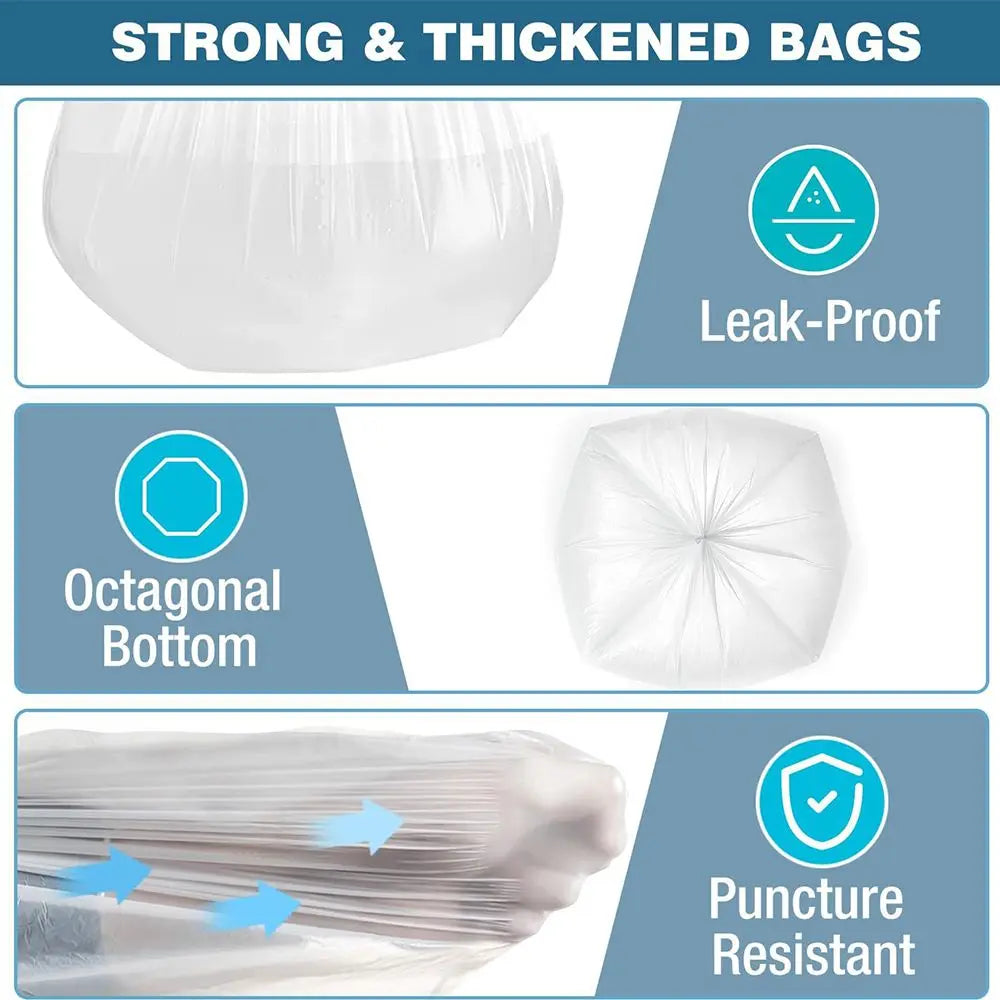 13 Gallon Heavy Duty Trash Bags 130 Count Super Strong Leak Proof Odor Control Disposable Garbage Bags for Kitchen Bathroom Bedr