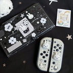 New In Stock Miffy Co-Branded Nintendo Switch OLED NS NS2 LITE Protective Case Glitter Handle Cover Transparent Black White Gift