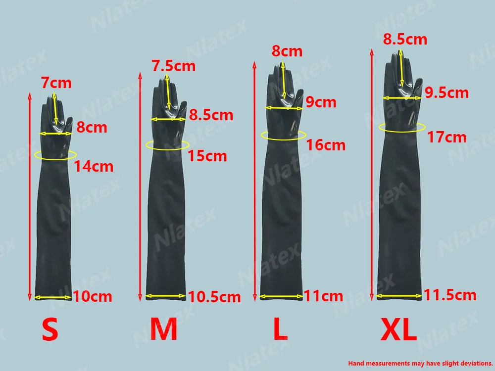 Nlatex Sexy Seamless Latex Opera Gloves, Nightclub Cosplay Fetish for Men and Women, Multiple Uses
