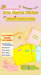 Custom Heat Transfers Name Sticker Personalized Washable Clothes Ironing Stickers Iron-on Labels Fabric Clothing Babysuit Tags