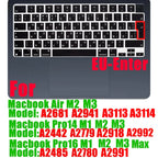 Russian Silicone Keyboard Cover Protector for Macbook Air13/12/15/16Pro Touchbar A2992/A3113/A2941/A1990/A3114/A2289A2337/A2141