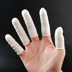 100/200pcs Disposable Finger Gloves One Size Fits All Anti-Slip and Anti-Static Latex Finger Gloves Fingertip Protection Gloves