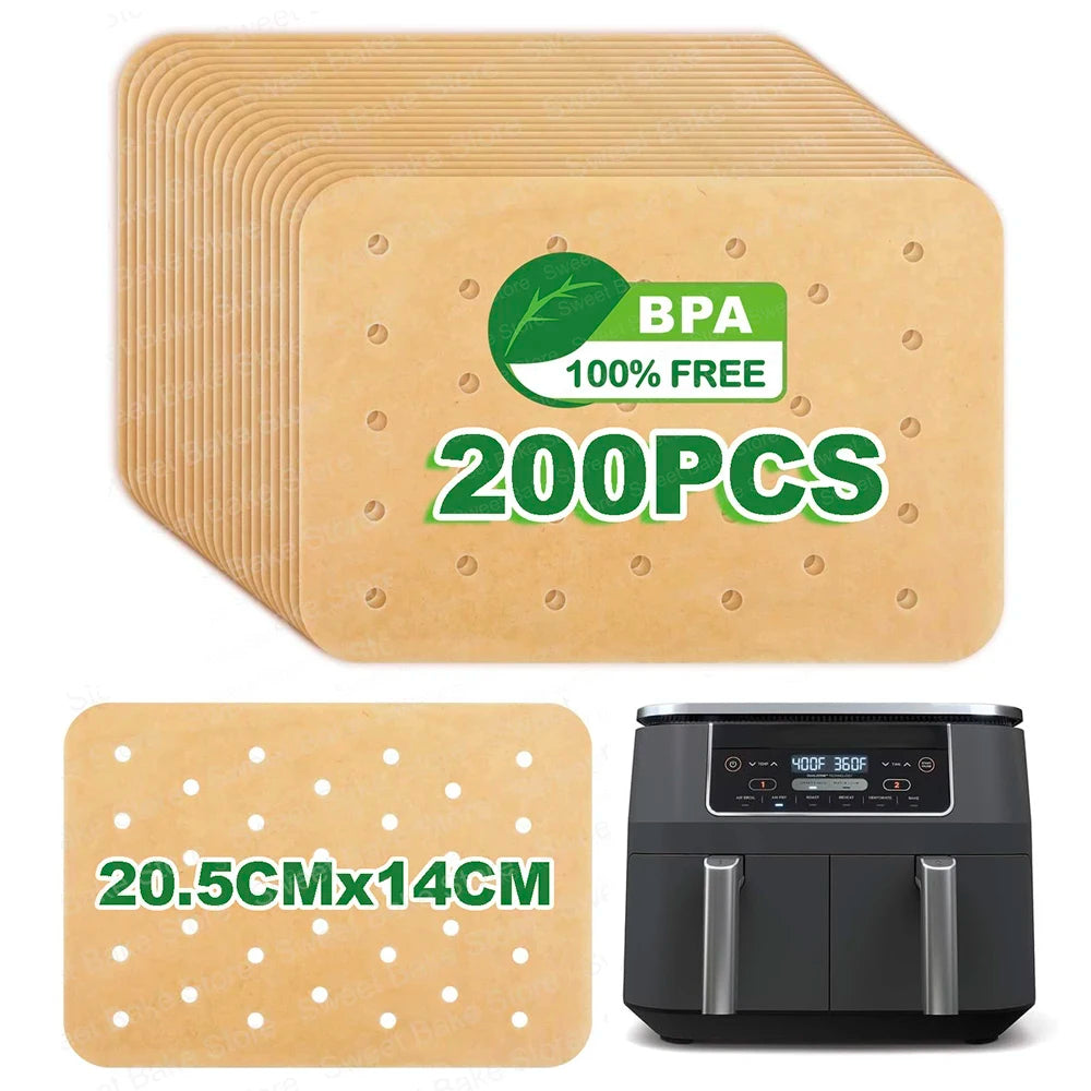 Air Fryer Disposable Perforated Parchment Paper Liner Compatible with Ninja Foodi Air Fryer Toaster Ovens Air Fryers Accessories