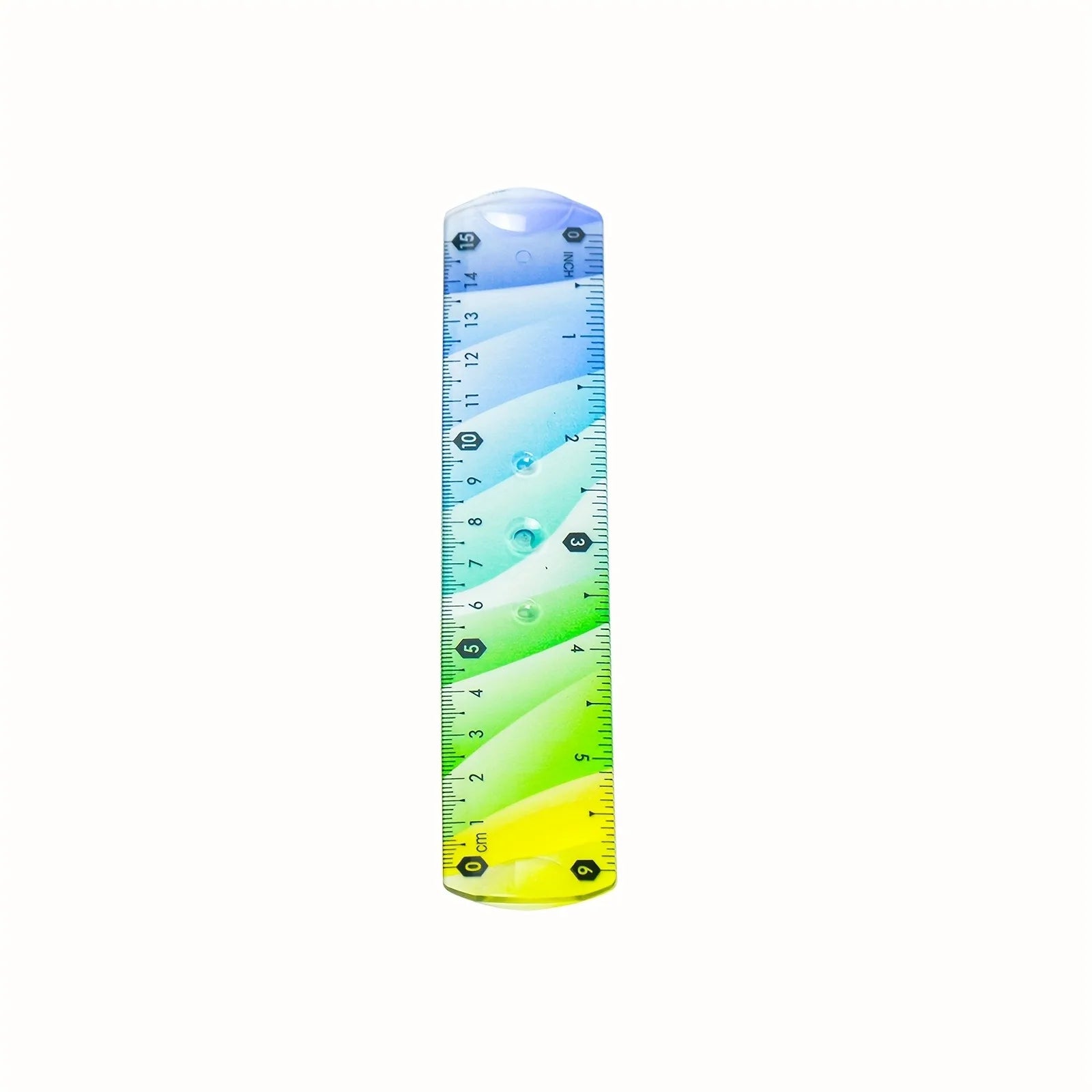 1pcs Rainbow Gradient Flexible Ruler, Unbreakable Soft Straight Ruler for Students, Artists, Home Office Daily Measuring Tools