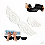 Keyboard Mouse Wrist Rest Angel Wing Memory Foam Mouse Pad Set Wrist Support Ergonomic Non-Slip for Computer Laptop Easy Typing