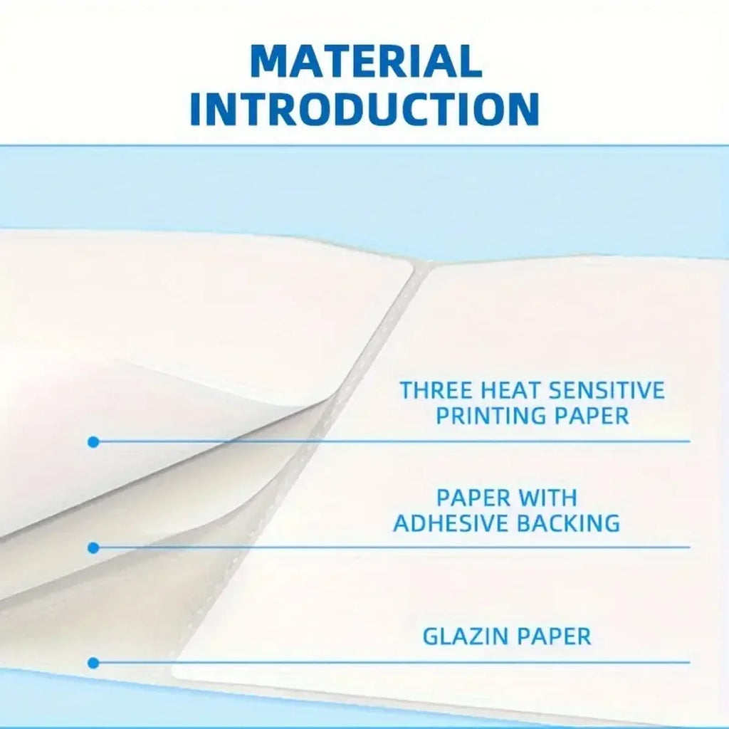 500/1000 Sheets 4''x6'' White Thermal Label Paper for Thermal Label Printers Logistics Shipping Labels 100x150mm