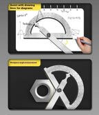 High Quality Stainless Steel Angle Finder Ruler High Precision 0-180 Degree Thickened Protractor for Woodworking Construction