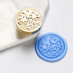 Star Sky Lotus Rose Pattern Wax Seal Stamp Retro Sealing Wax Stamp Replace Head Flowers Leaf Decorate Gift