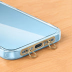 1/2/3Pcs Metal Phone Lanyard Side Hanging Patch For iPhone Stainless Steel Clip Double Buckle Phone Straps Gasket Connect Piece