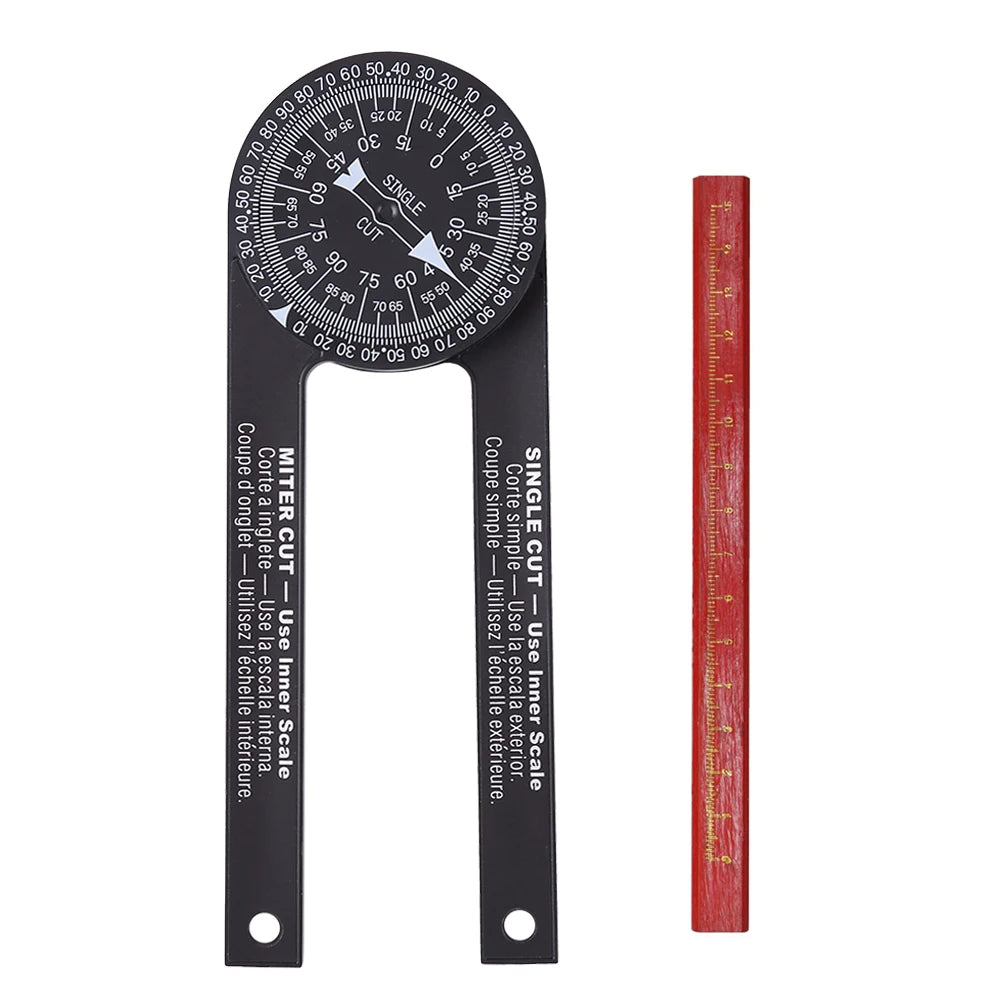 Professional Miter Saw Protractor Angle Finder Precision Miter Angle Finder Plumbers Woodworking Scale Mitre Saw Measuring Tool