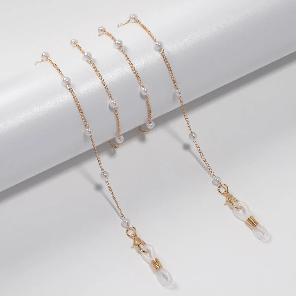 Fashion Reading Glasses Chain Pearl Flower Glasses Hanging Rope Anti-Lost Eyewear Mask Lanyard Women Sunglasses Glasses Chain