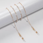 Fashion Reading Glasses Chain Pearl Flower Glasses Hanging Rope Anti-Lost Eyewear Mask Lanyard Women Sunglasses Glasses Chain