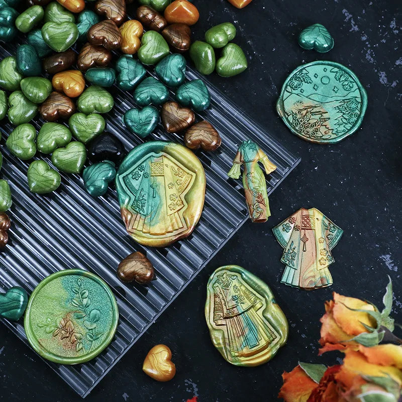100pcs Heart-Shaped Sealing Wax Beads for Wax Seal Stamp, Great For Embellishment Of Card Envelope, Wedding Invitation