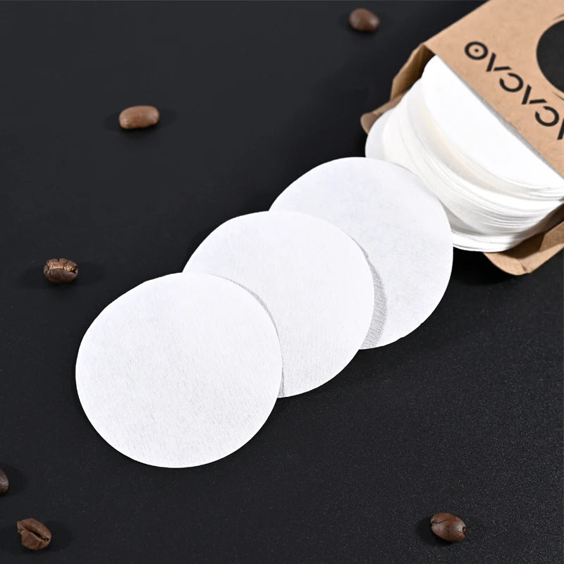 KACACAO Coffee Filter Paper Espresso Paper Filters 51/53/58mm 100pcs Puck Screen For Delonghi Breville Portafilter Machine Tools