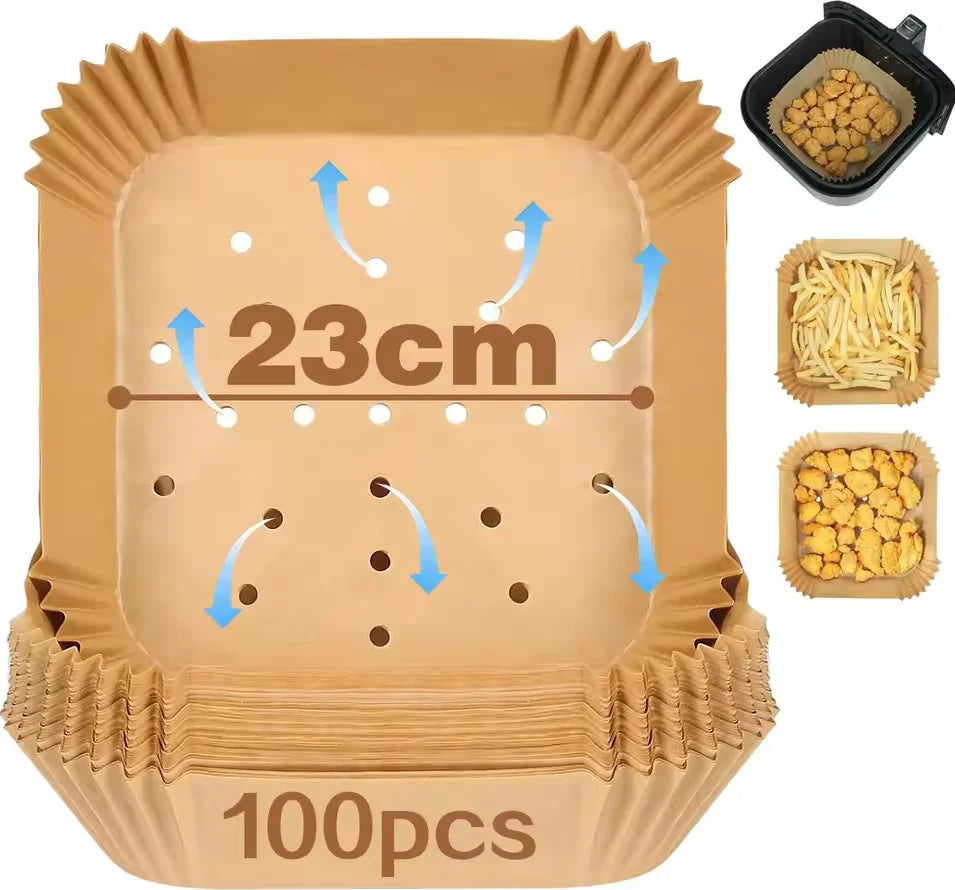 Air Fryer Disposable Paper Liner For Cosori ninja  Square/Round Nonstick Parchment Baking Oven Paper Kitchen Accessories