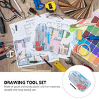 1Set Drawing Ruler Kit Professional Design Drafting Tools for School Office Students Engineering Drawing Kit Math Geometry