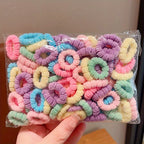 100pcs Girls Elastic Cute Rubber Hair Bands Children Lovely Hair Ties Kids Ponytail Holders Hair Accessories choice for Gifts