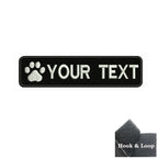 1PC 10cmX2.5cm Custom Name number Patch Stripes Badge Hook Loop dog paw dog footprints skull Punisher Telephone
