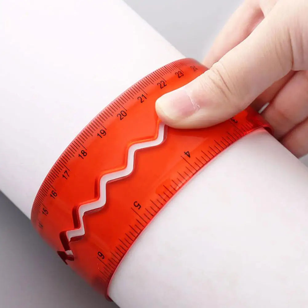 2Pcs 30cm Flexible Soft Ruler For Students Draw Wave / Line / Circle Drafting Drawing Tool Plastic School Office Supplies