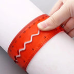 2Pcs 30cm Flexible Soft Ruler For Students Draw Wave / Line / Circle Drafting Drawing Tool Plastic School Office Supplies