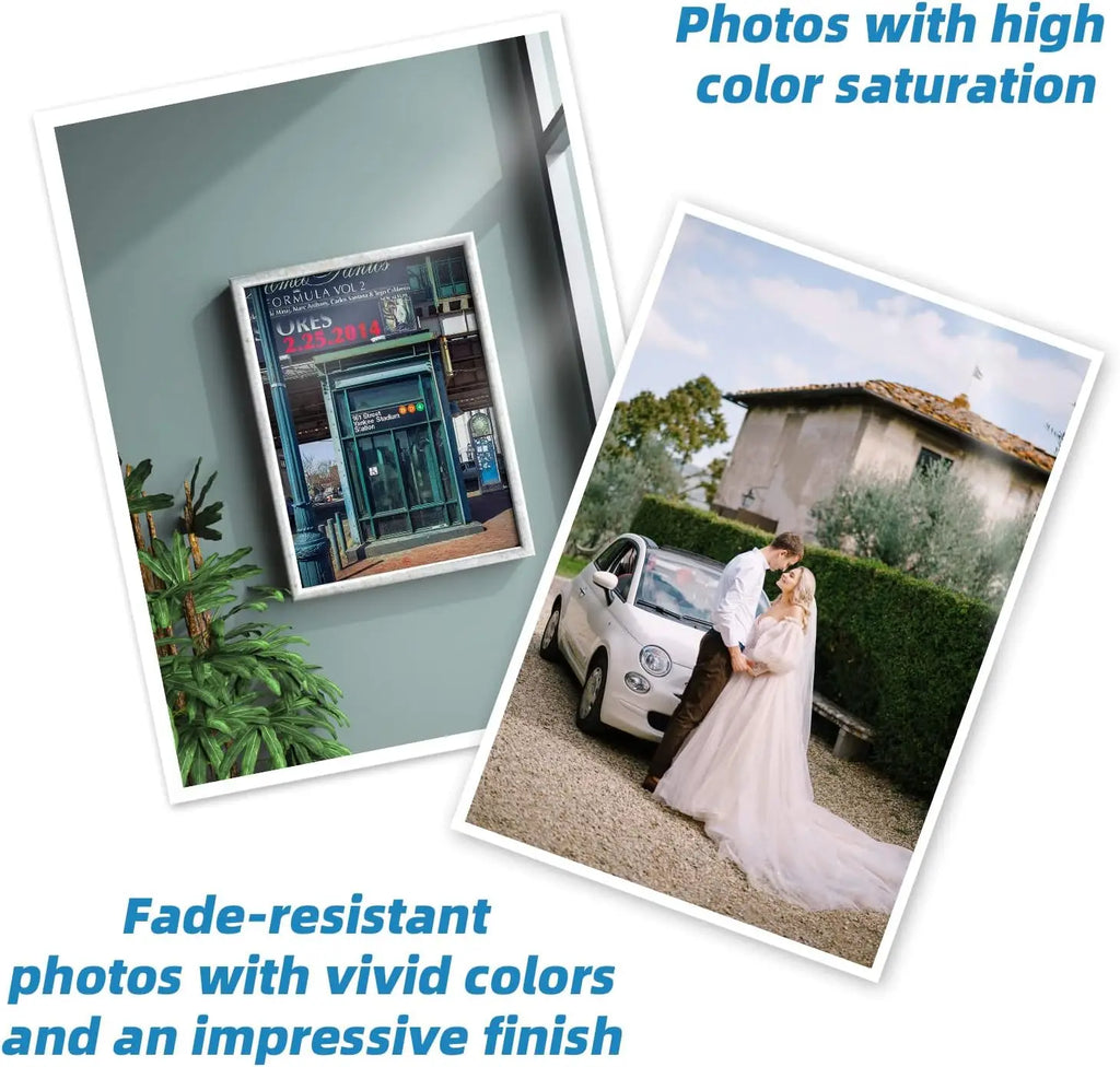 120GSM 50 Sheets A4 Double-Sided Photo Paper High Glossy Photographic Paper 8.3x11.7 Inch Compatible with Inkjet Printer
