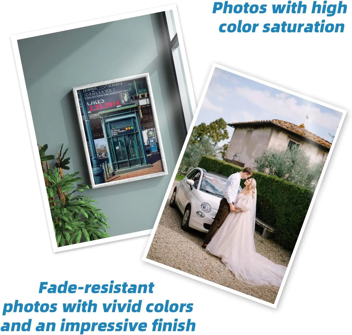 120GSM 50 Sheets A4 Double-Sided Photo Paper High Glossy Photographic Paper 8.3x11.7 Inch Compatible with Inkjet Printer
