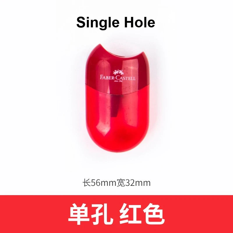 1pc Faber Castell Pencil Dual Single Hole Sharpener Cute Stationery Easy and Tidy Sharpening for Standard and Jumbo Pencils