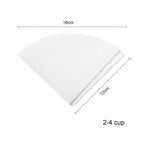100pcs Coffee Filter Paper V-Shaped Wood Pulp Drip Paper Cone Coffee Strainer Bag Espresso Tea Infuser Accessories