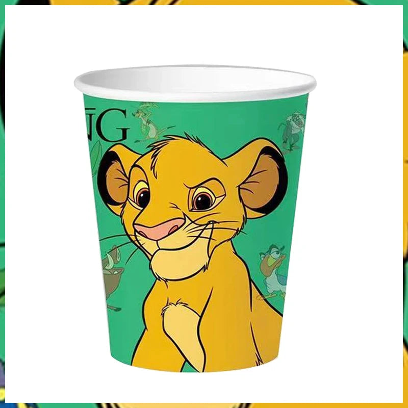 Lion King Birthday Party Decoration Lion Disposable Dinnerware Tablecloth Cup Plate 3D Balloon for Kids Baby Shower Supplies