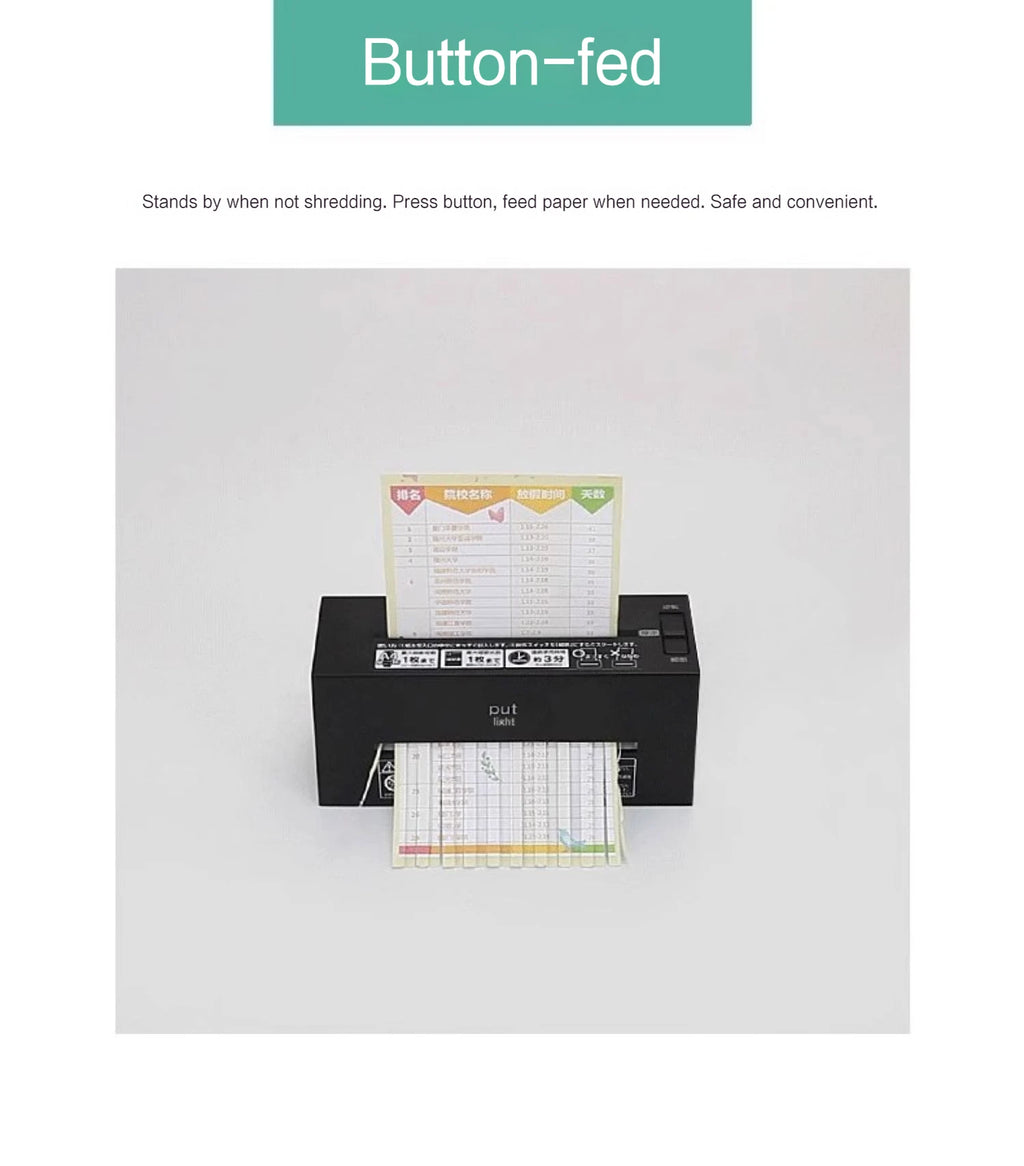 Low-Power Battery Electric Paper Shredder for Office And Household Mini Convenient Document Miniature Long Strip Shredder