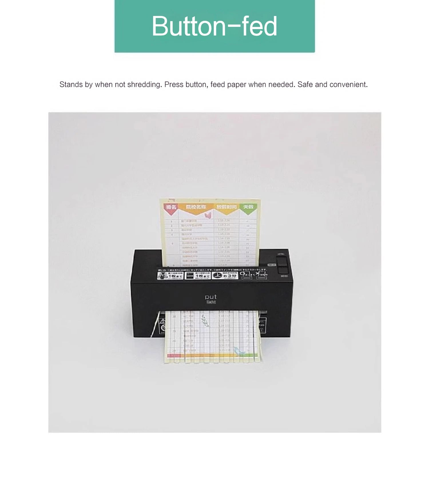 Low-Power Battery Electric Paper Shredder for Office And Household Mini Convenient Document Miniature Long Strip Shredder