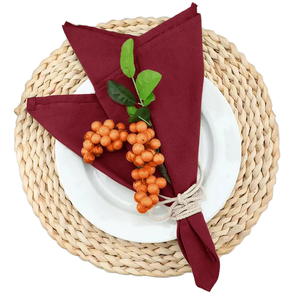 6/12PCS 40x40cm Cotton Linen Cloth Napkins Thickened Durable Placemat Reusable for Kitchen Dining Wedding Decoration