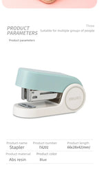 Deli Mini stapler for students, labor-saving stapler, office supplies, portable girl, cute style, stapler, stapler, no. 12 nails
