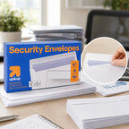 160ct White Gummed Flap Security Envelopes, 3.5 x 6.75 Inch Paper Mailers For Office Business Letters