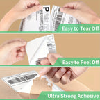 500/1000 Sheets 4''x6'' White Thermal Label Paper for Thermal Label Printers Logistics Shipping Labels 100x150mm