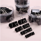 15mm/19mm/25mm/32mm/41mm/51mm Black Metal Binder Clips Long Tail Clip Folder Bookmark Paper Ticket Clip