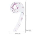 5PCS Multifunctional French Curve Ruler Soft Plastic Patchwork Ruler Measure Dressmaking Drawing Template Craft Sewing Tools