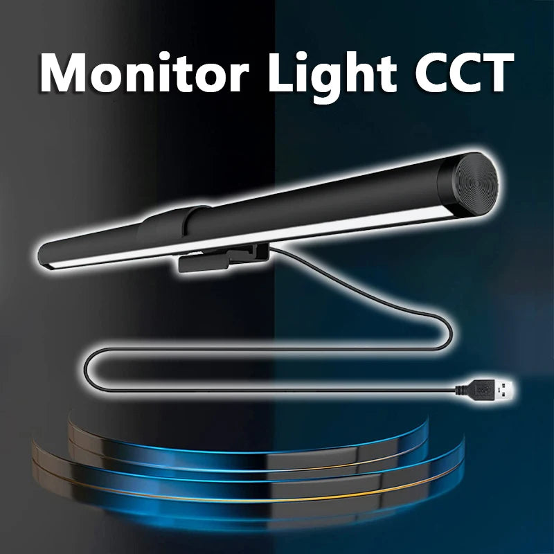 Monitor Screen Light RGB LED Desk Lamp Monitor Light Bar Computer Eye-Care Stepless Dimming Lighting Table Lamp for Work Gaming