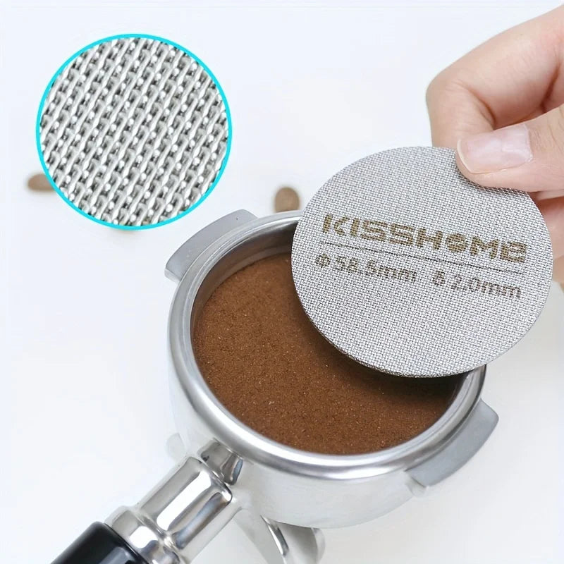 Coffee Puck Screen Reusable Heat Resistant Metal Espresso Filter Mesh For 51mm 54mm 58mm Portafilter Barista Accessories Tools
