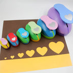 8/16/25/38/50mm Random Color Heart Punch - DIY Embossing & Paper Cutting Hole Puncher for Scrapbooking