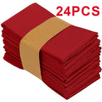 Plain Colour Napkins Durable Polyester Thicken Placemat Reusable for Kitchen Dining  Wedding Decoration